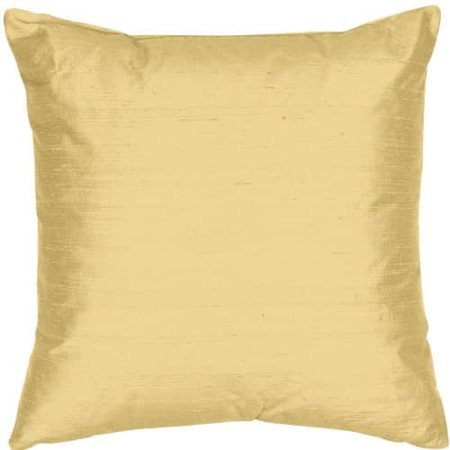 Custom Silk Creations - Luxury - Decorative Designer Knit Backed Stain &amp; UV Protected 24"x24" Silk Dupioni Square Pillow - 5 Sizes Available - Fabric Pattern: Pale Desert - Cover Only