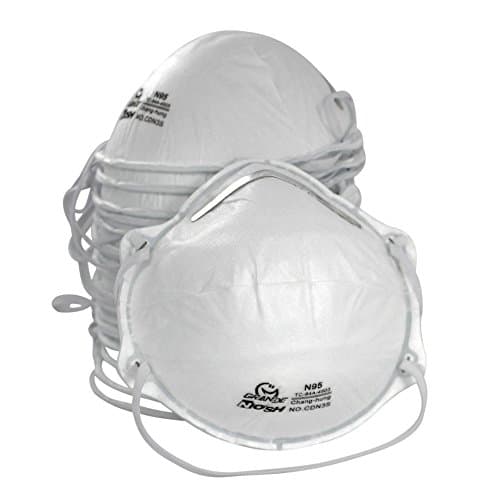 1 Case (400 count, individually wrapped in packs of 2) N95 NIOSH-Certified Personal Protective Equipment / PPE Particulate Respirators for Construction & Home Improvement