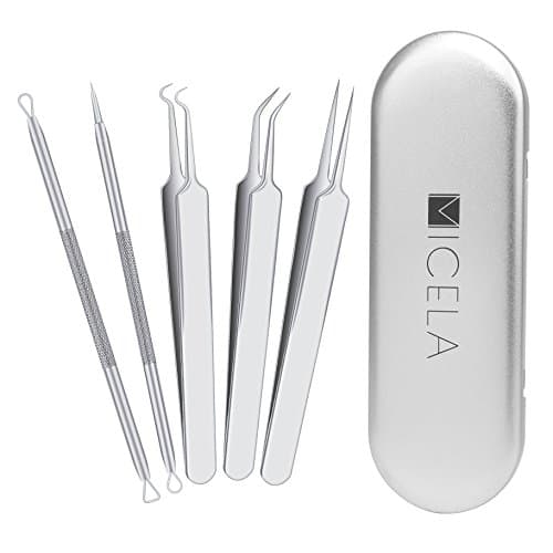 Micela Premium Care Blackhead & Whitehead Remover Extractor Tools Professional Facial Comedone Acne 5 in 1 Kit