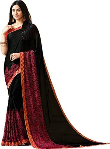 Lavri Women's Beautiful Georgette Printed Saree