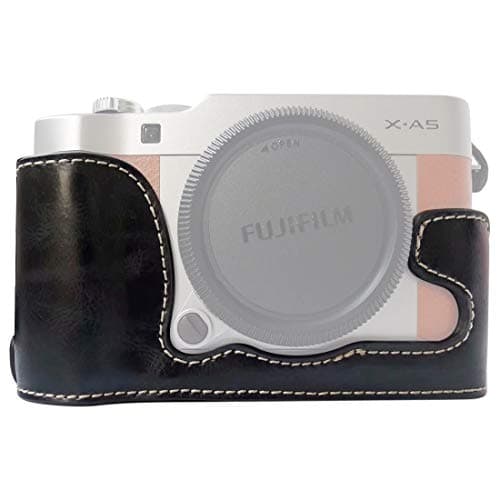 Fashion Convenience Durable 1/4 inch Thread PU Leather Camera Case Base for FUJIFILM X-A5 / X-A20 Pretty (Color : Black)