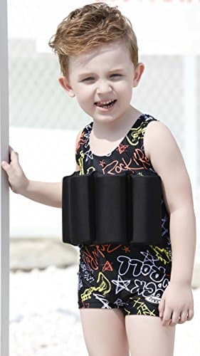 SGMWVB Cute Toddler Swimsuits Float Suit with Adjustable Buoyancy one Piece Swimwear Swimsuit for Boys and Girls