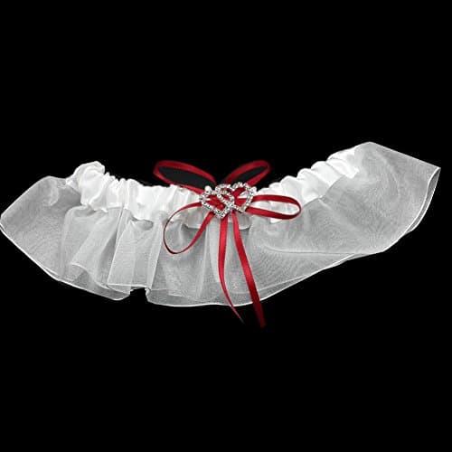 Teasun Bride Bridal Garter Wedding Red