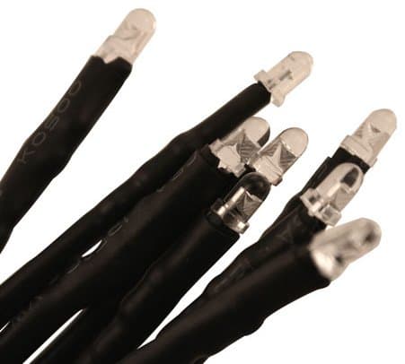 Oznium10 x Prewired LEDs (Clear, 5 mm, Blue LED)