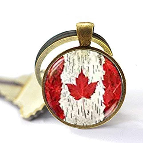 Canada Flag Keychain,Toronto Ottawa Canada Keychain,Canada Maple Leaf Flag Keychain
