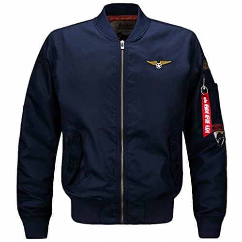NEW Spring Autumn Air Force Jacket Flight Pilot Bomber Mens Jackets Military Coats Navy Blue 011 6XL