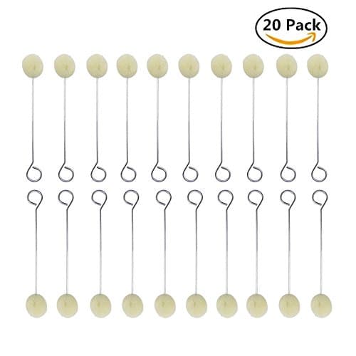 Wool Daubers Ball Brush Leather Dye Tool Dyeing Applicator with Metal Handle for DIY Crafts Projects 20 Pack
