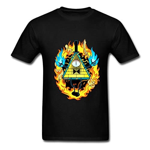 Bill Cipher Gravity Falls Men's Short Sleeve Graphic T Shirt Black