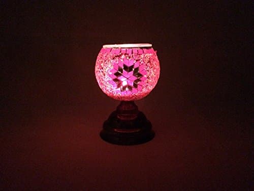 Red Mosaic Candle Holder with Stand