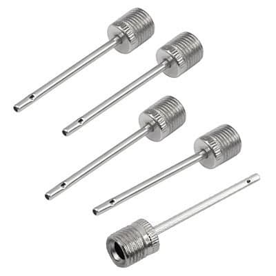 Ball Inflating Pump Needle Adaptor (Silvery, 5 PCS(Standard Size))