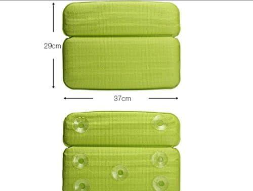 KCASA KC-BP060 SPA Soft Pillows Bathtub Head Rest Suction Cup Waterproof Bathroom Bath Pillows (Green)