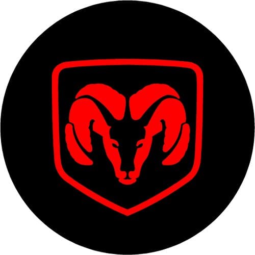 Dodge Ram Black and Red Replacement Decal Sticker 6 Piece Set (2.75")