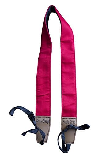 Koala Cam - Premium Soft DSLR Camera Neck &amp; Shoulder Strap - For Sony Canon Nikon Pentax - Beautiful Cotton - Fits All Brands (Red)