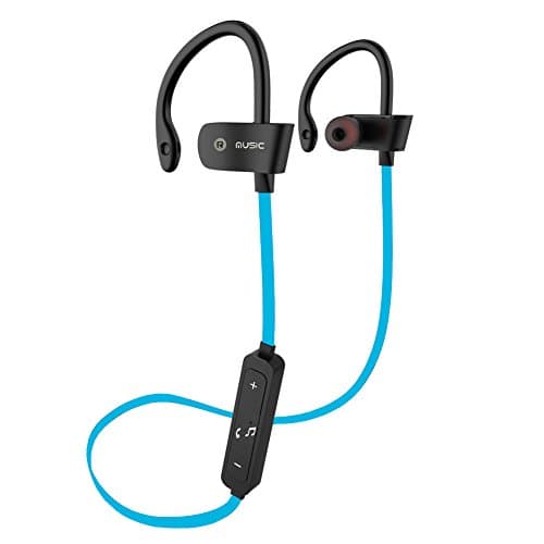 Bluetooth Headphones -Bchway V4.1 Wireless Earbuds 5 Hr Playtime Sport In-Ear Sweatproof Earphones with Mic Premium Bass Sound Headset Noise Reducing for Gym Running Workout (Blue)