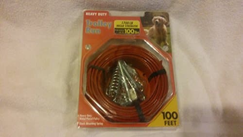 Heavy Duty Trolley Run Large Big Dog Cable Overhead Wire 100 Feet 100lbs