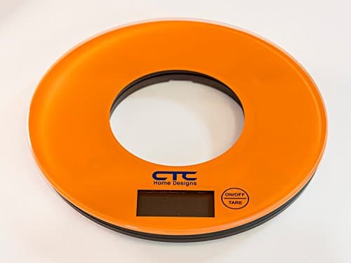 Home Designs Digital Kitchen and Food Scale - Quality Multifunction Electronic Measurement of the Weight of Food, Ideal for Professional Cooking Baking at Home or Travel Batteries Included(Orange))