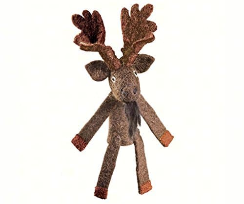 DZI Handmade Designs DZI482013 Moose Woolie Fingerpuppet Ornament