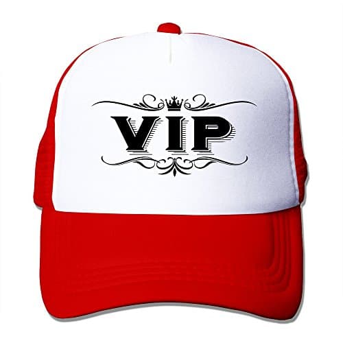 Handson Personalized Flat Billed Vip Logo Truker Caps Red