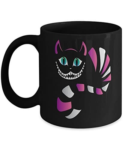 funny cheshire faced cat - funny cats coffee mug