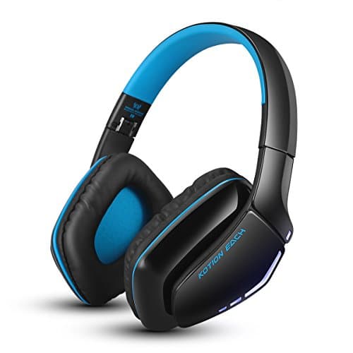 Bluetooth Headphones EZPart Wireless Headset Foldable Gaming Headset with Mic for Smartphones Computers PS4 (black and blue)