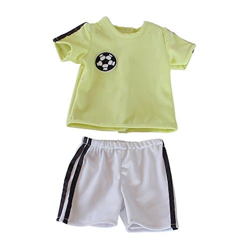 Doll Soccer Uniform Clothes for 18 Inch Doll Outfit, Complete 18 Inch Doll Sports set, Fits American Girl Dolls &amp; Boys Doll