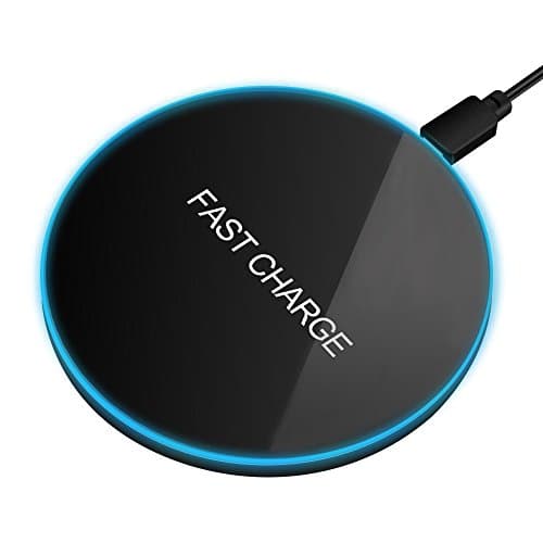 Wireless Charger, 7.5W Wireless Charger for iPhone X/8/8 Plus,10W Fast Wireless Charging for Samsung Galaxy S9/S9 Plus/Note 8/S8/S8 Plus, 5W for All Qi-enabled Phones (No AC Adapter)