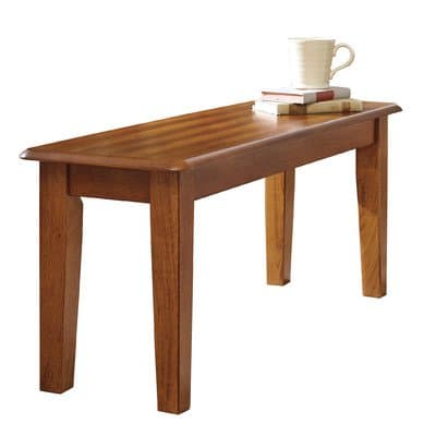Kaiser Point Wood Kitchen Bench, Antique finished hardware