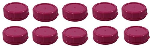 Replacement Glass Milk Bottle Lids 48 mm Caps for Libbey and Stan-Pac (10, Pink)