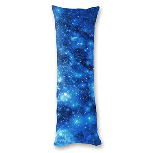RicenOhe Space Nebula Universe Pattern Retro Galaxy Tribal Machine Washable Silky Shiny Satin Decorative Body Pillow Case Cover, 20-Inch x 54-Inch