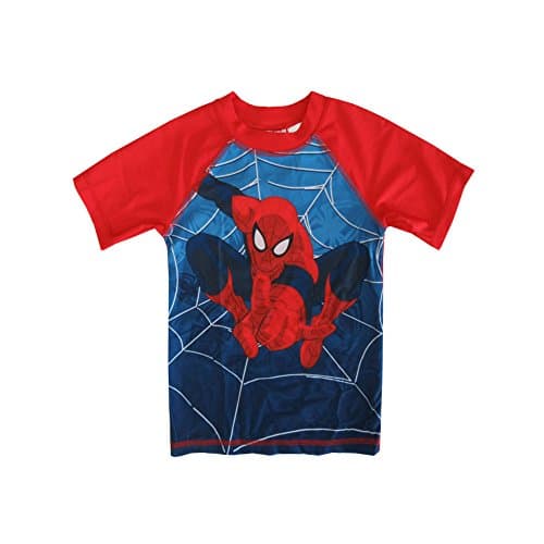 marvels spider-man little boy character rashguard 2t blue red