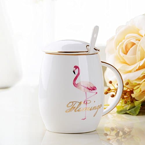 Description Gold bone porcelain cup with lid with spoon ceramic cup, milk cup breakfast cup coffee cup