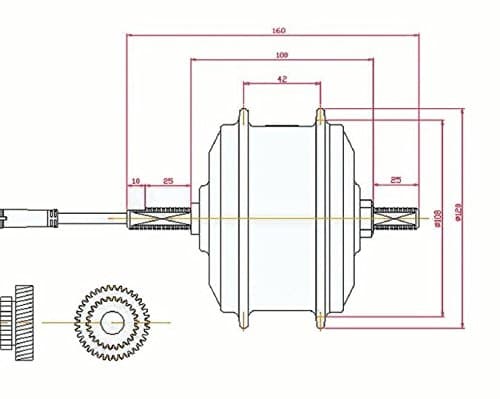 xGerman Front Wheel Hub Motor 36 V/250 W