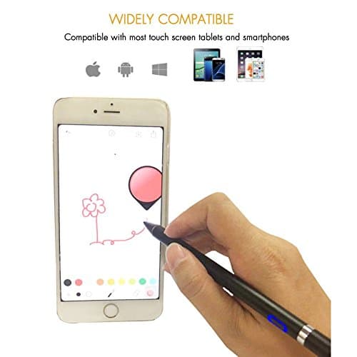 YOEAR Active Stylus Pen ,1.45mm Fine Point Handwriting Capacitive Stylus for iPad, iPhone,other Cell Phones, Tablets and Other Capacitive Touch Screen Devices (Black)