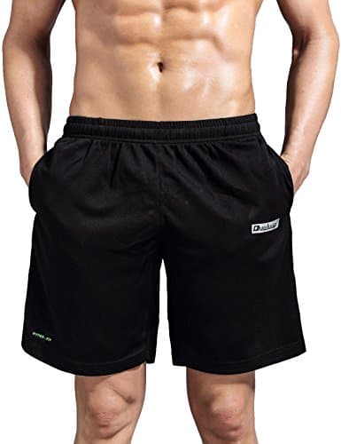 Men 7" Running Shorts with Pockets Quick Dry Workout Shorts Breathable Mesh Sport Shorts