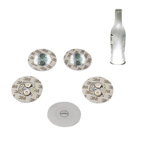 Bottle Light Glorifier Glow Wine Bottle Sticker LED Light for Bottle Coaster(Cool White 5pcs)