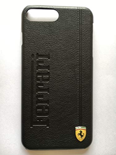 Ferrari Imprint Logo Cut Leather Back Case Cover for iPhone 7 Plus