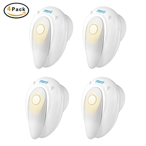MISSIMINI Ultrasonic Pest Control Repeller Night Light 2in1,[2018 UPGRADED] Electronic Pest Repeller Indoor,4 Pack Plug-In Mice Repellent Reject Mouse,Rat,Spider,Ant,Bug,Roach,Mosquito,Fly,Rodent Rep