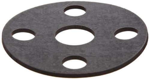 Viton Fluoroelastomer Flange Gasket, Full Face, Black, Fits Class 150 Flange
