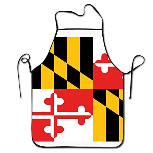 Maryland Flag Kitchen Aprons Black