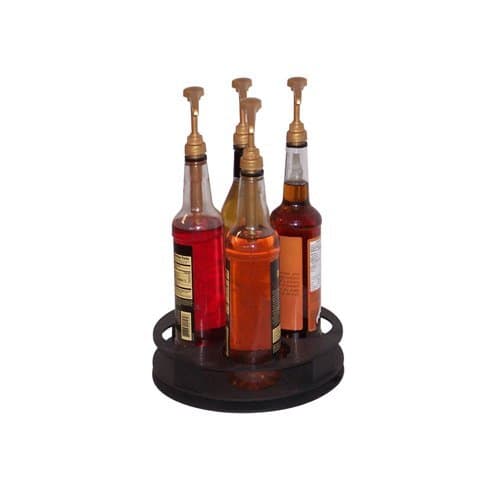 Flavored Syrup Lazy Susan AJB SR 4-10. Great for Coffee Flavors, Snow Cone Syrup, or Even Liquor!