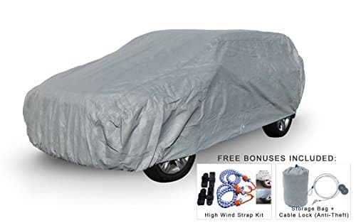 CarCovers Weatherproof SUV Cover Compatible with Range Rover 1995-2001 Land Rover - Outdoor & Indoor Cover - Rain, Snow, Hail, Sun - Theft Cable Lock, Bag & Wind Straps