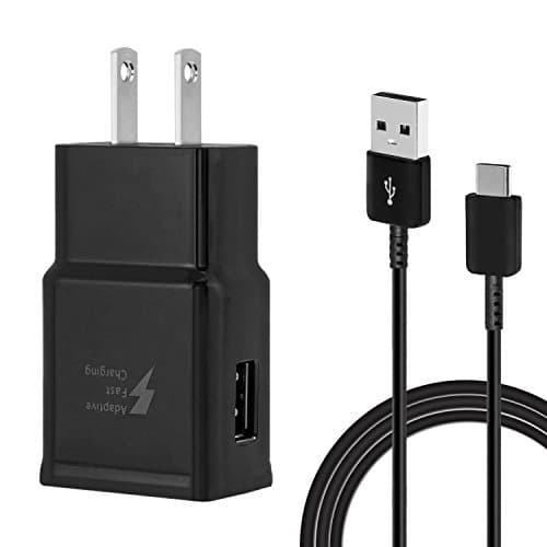 Adaptive Fast Charger Kit for Samsung Galaxy S9/S8/Note8/S8 Plus, Quick Charge 2.0 Adapter Micro USB 2.0 Cable Kit, YouCoulee (Wall Charger + TypeC Cable)