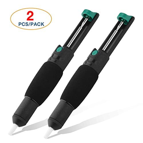 ANGIX Desoldering Wick Solder Sucker Desoldering Vacuum Pump (2pcs/pack(black))