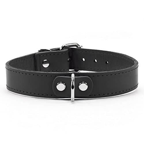 Alexis Collar Premium Full Grain Leather Handmade Choker (Black)