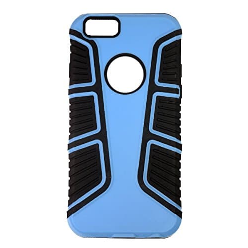 ROCST For iPhone 6 / S Double Color Drop- resistant Protective Case (Sky blue + Black)
