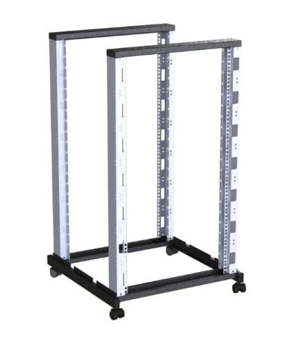21U 482.6mm (19") Open Frame Rack Enclosure - 600mm Depth - Light Grey - Server Network Cabinet