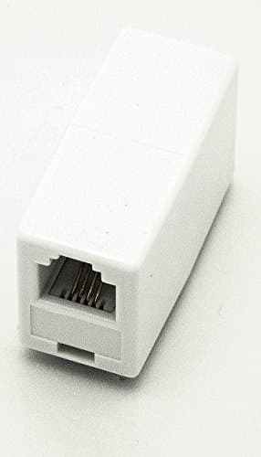 Phone Line Coupler - Modular In-Line Coupler - Phone Coupler - Classic White - Phone Jack Barrel Coupler- Telephone Line Coupler - Durable With secure Fit- No Static - iSoHo Phone Accessories