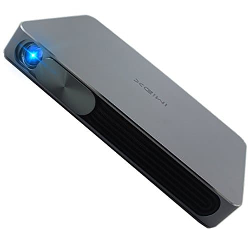 2016 Updated XGIMI Mini Portable LED DLP Projector with 13600mAH Bulit-in LG Battery, 1000LM 1280x720P Andriod 4.4 WIFI Bluetooth Smart HDMI 3D Projector, 30,000 Hour LED Life, Media Player (Black)
