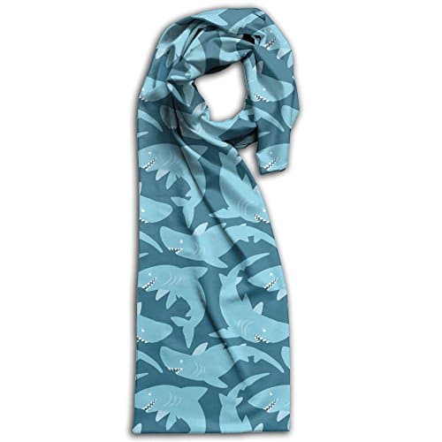 Shark Pattern Scarf Comfortable Beautiful Women Simple Printing