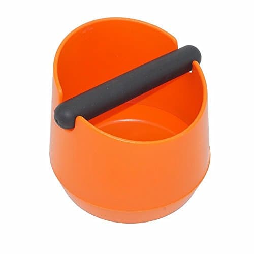 ABS Espresso Knock Box Hard Plastic Coffee Knock Box with Silicone Ring Bottom - Black (Model E)